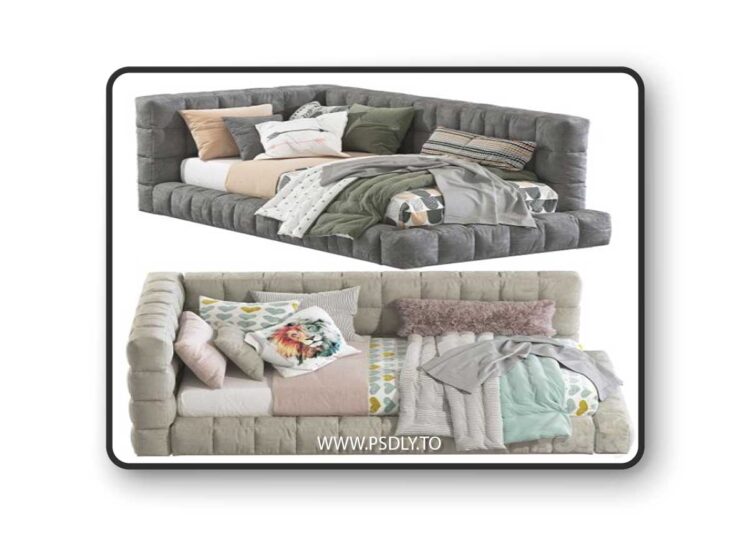 Bed Baldwin Lounge Corner Upholstered Bed 2