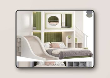 Designer two-level bed Kids room 10