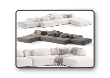 Fat Tony Sofa 2 by graftlab 3D Model