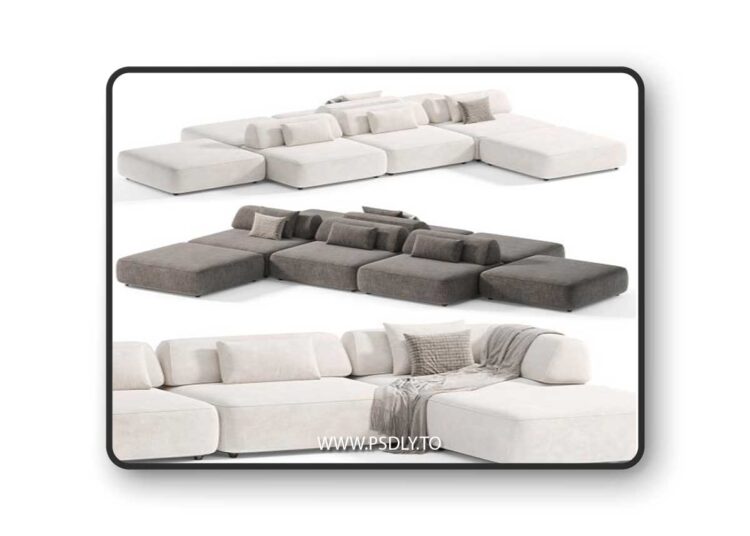 Fat Tony Sofa 2 by graftlab 3D Model
