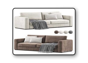 Hamilton Sofa By Castlery 3D Model