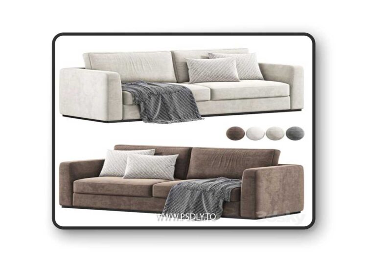 Hamilton Sofa By Castlery 3D Model