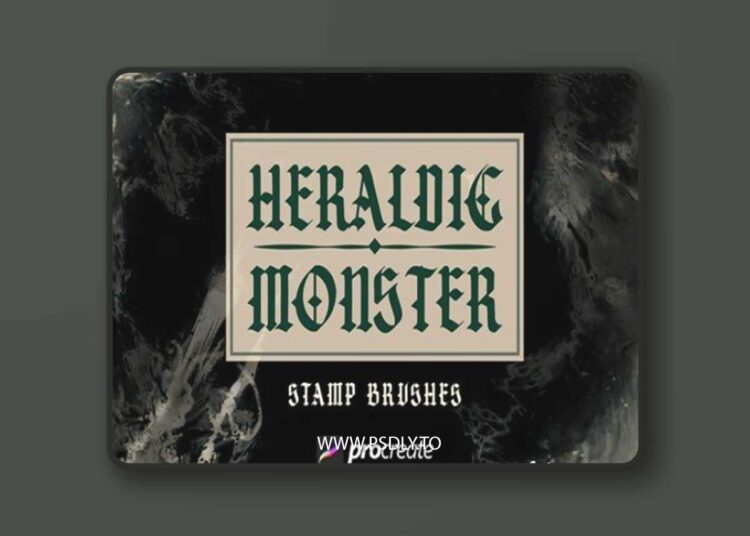 Heraldic Monster Stamp Brush Procreate 37WT4WB