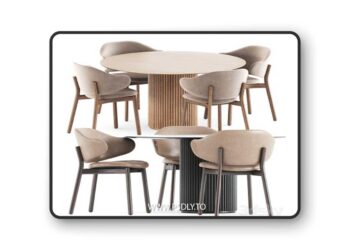 Holly chairs by Calligaris and Palais Royal table by Asplund