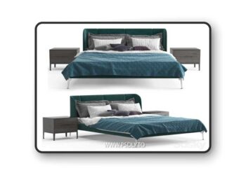 Ikea-Tufjord-Upholstered-Bed-3D-Model