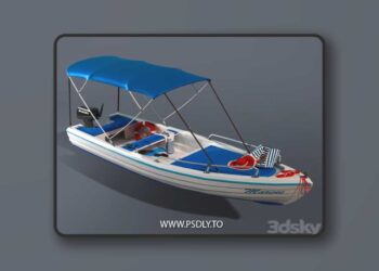 Leisure boat 3D Model