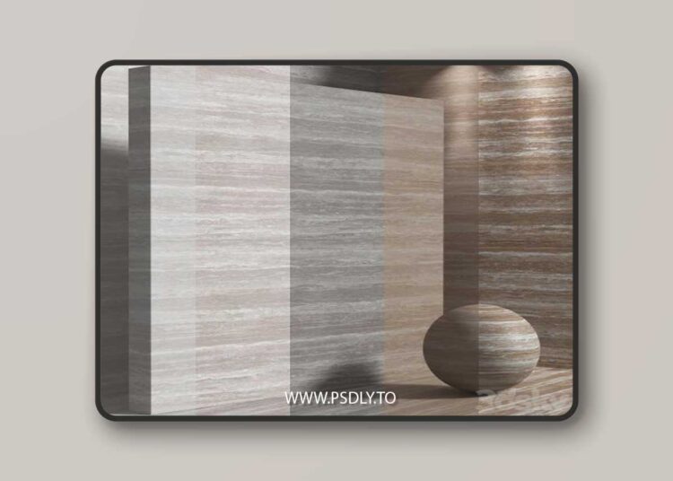 Material (seamless) - travertine stone set 189