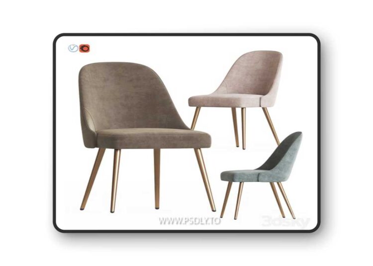 Mid-Century Upholstered Dining Chair Metal Legs Westelm