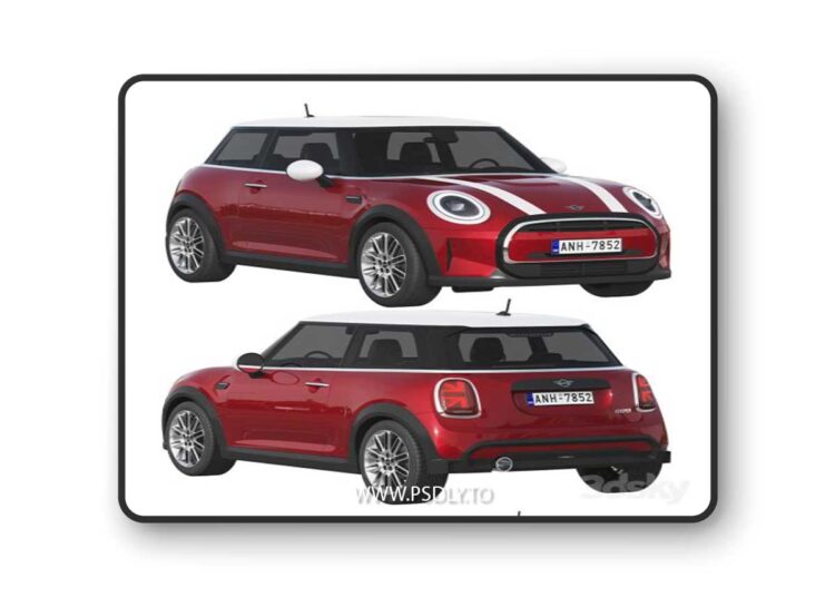 Mini Cooper 3-door 2022 3D Model