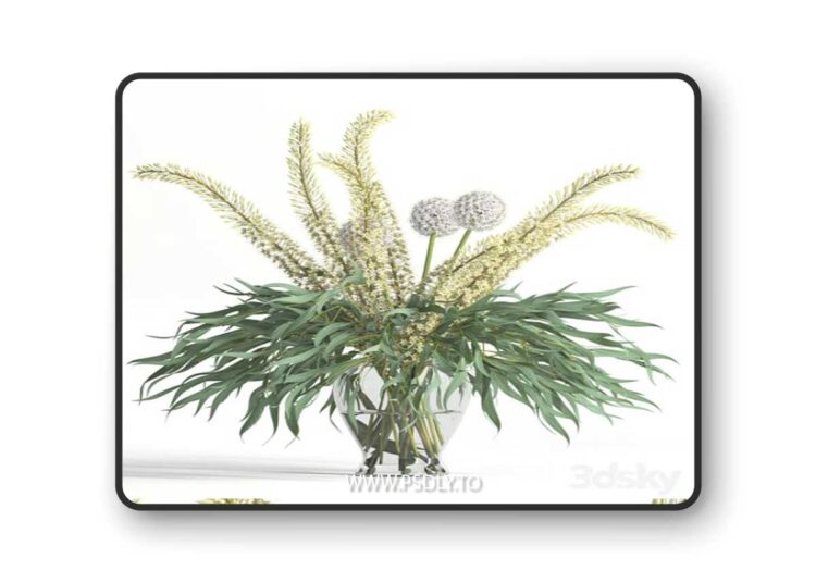 Mint-tints-bouquet-3D-Model