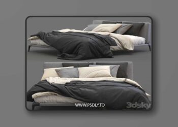Poliform Bed Park Uno 3D Model