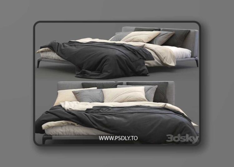 Poliform Bed Park Uno 3D Model