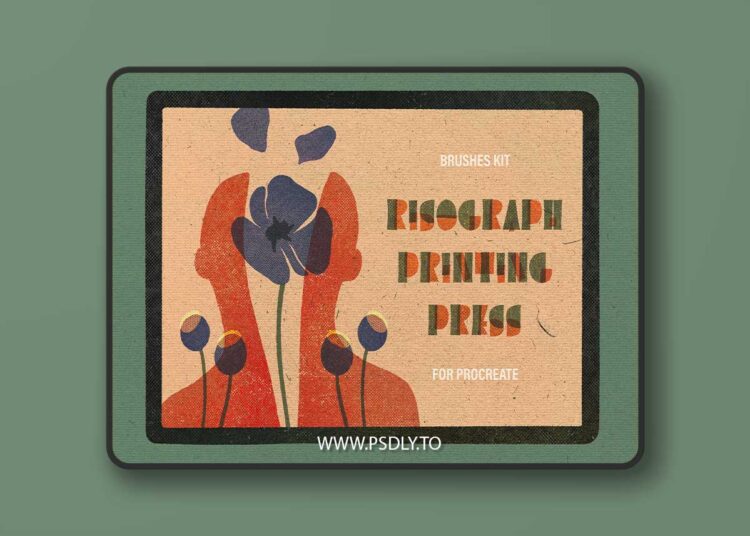 Printing Press Procreate Brushes PC4JUX6