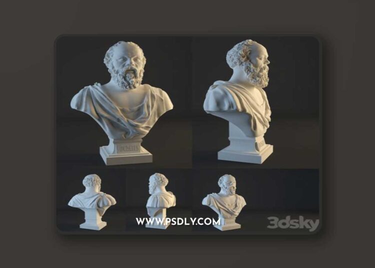 Socrates-Bust-3D-Model