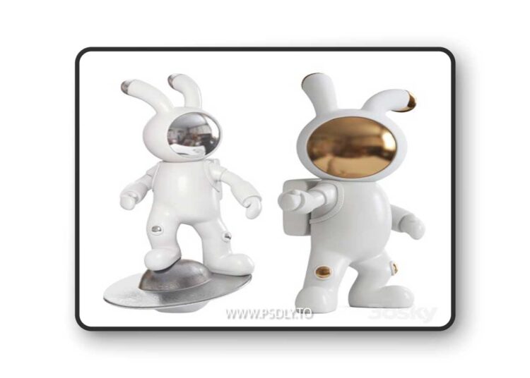 Space rabbit sculpture 3D Model