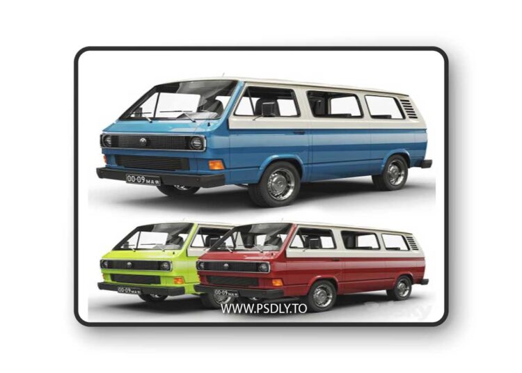 VW Transporter T3 3D Model