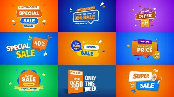 Videohive 3D Sale Banners 55000374