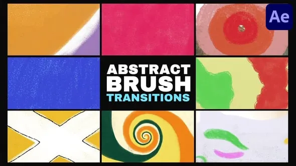 Videohive Abstract Brush Transitions for After Effects 54945504