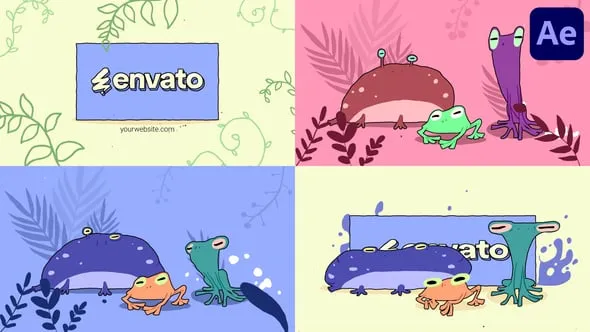 Videohive Cartoon Frogs Logo for After Effects 54946916