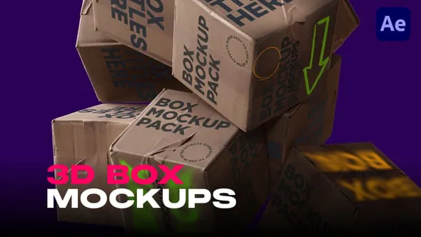 Videohive Dynamic 3D Box Mockups 54584788