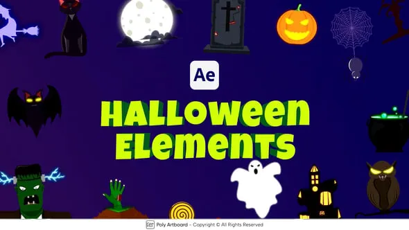 Videohive Halloween Elements For After Effects 54573711