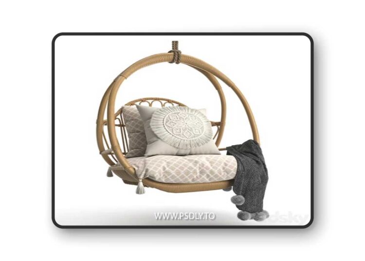 Woven hanging chair 3D Model