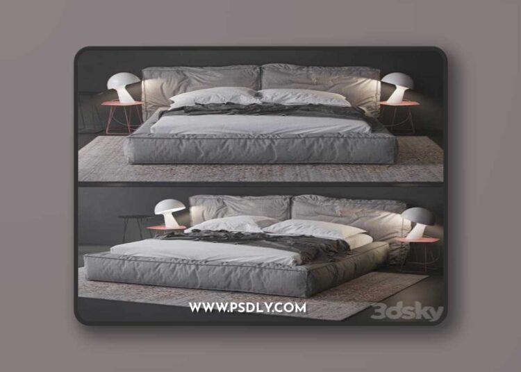bonaldo fluff bed 3D Model