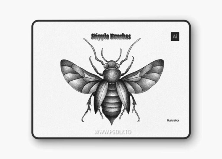 8 Stipple Brushes for Illustrator