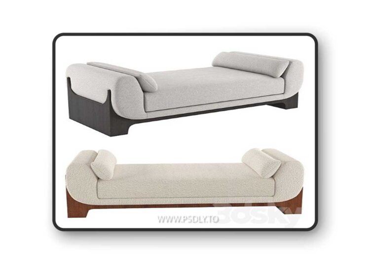Beaufort Boucle Daybed 3D Model