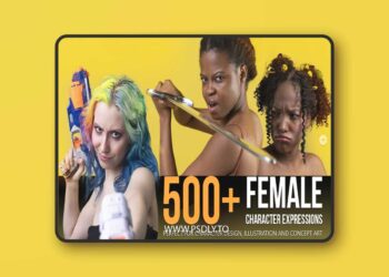 Grafit Studio - 500+ Female Character Expressions Reference Pictures