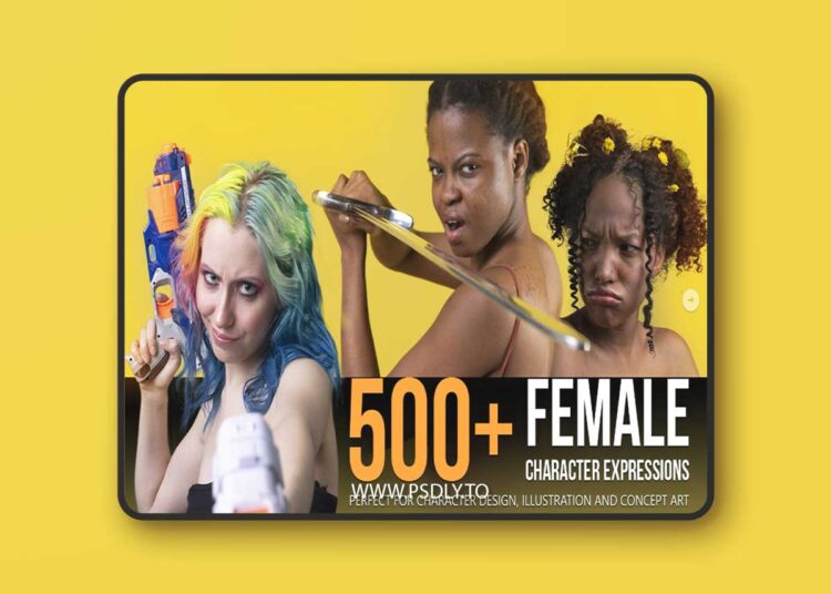 Grafit Studio - 500+ Female Character Expressions Reference Pictures