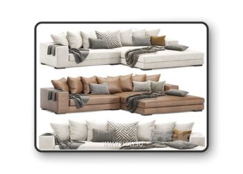 Luxe Sectional Sofa 3D Model