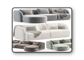 Miles Sofa by Naduvi 3D Model