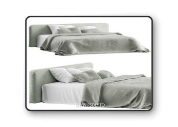 Muslin bedding zara home 4 3D Model
