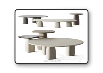 Poliform Strata Coffee Tables 3D Model