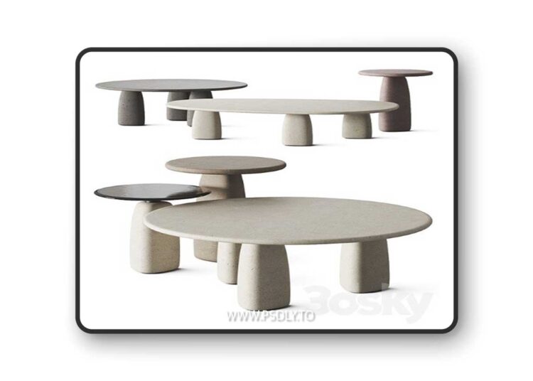 Poliform Strata Coffee Tables 3D Model
