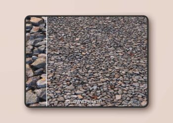 Road gravel material 3D Model