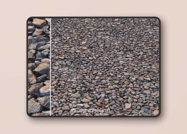 Road gravel material 3D Model