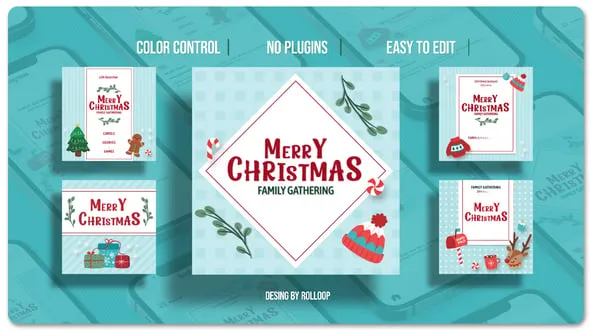Videohive Merry Christmas Posts V1 55602583