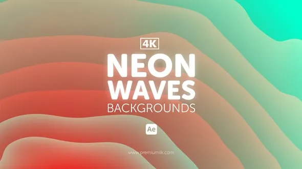 Videohive Neon Waves Backgrounds 55391898