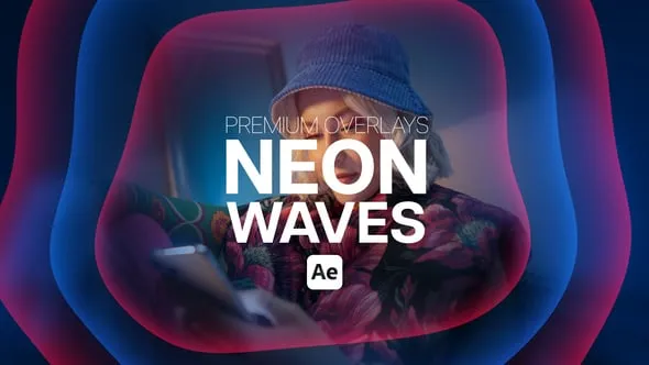 Videohive Premium Overlays Neon Waves 55362355