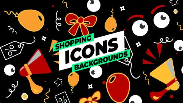 Videohive Shopping Icons Backgrounds 55529125