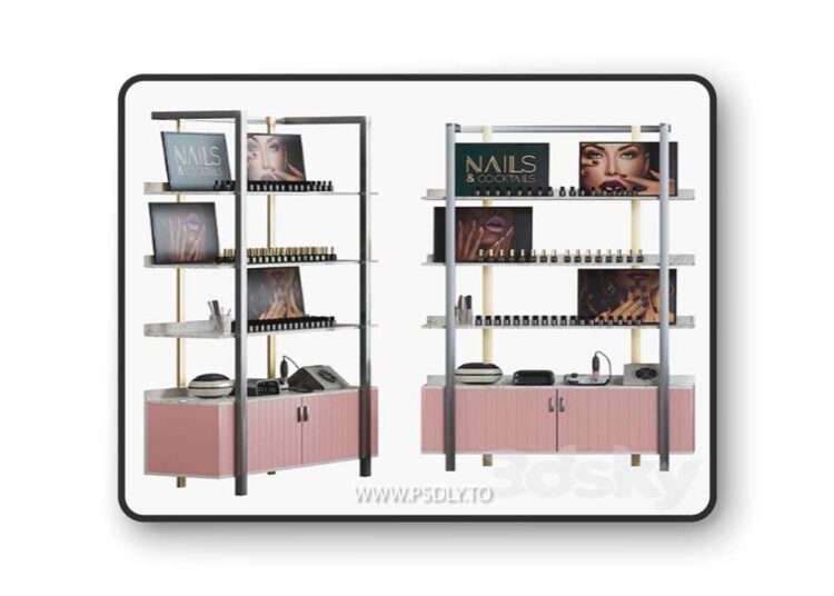 Display Rack for Cosmetic Products 3D Model