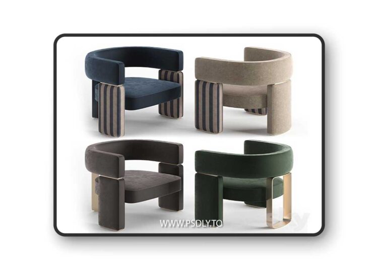 Fendi Casa Margaret Small Armchair 3D Model