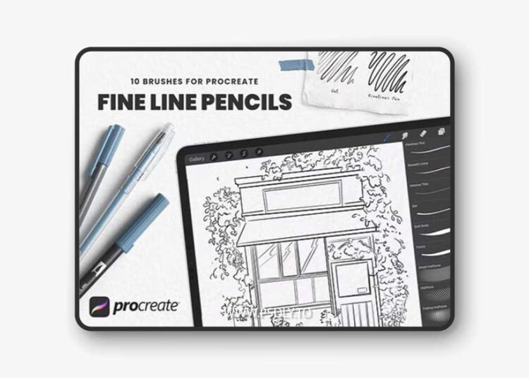 Fine Line Pencils - 10 Procreate Brushes