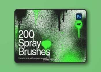 Spray Paint Brushes Pack for Photoshop
