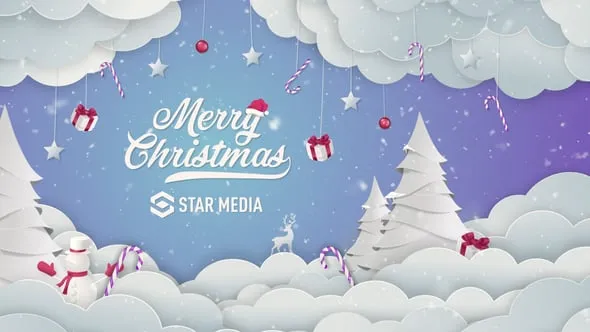 Videohive Christmas Logo Magic Snow 34563366