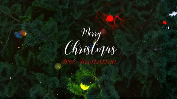 Videohive Christmas Tree Invitation 55620341
