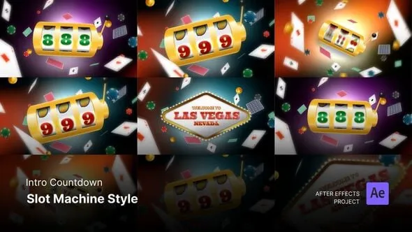 Videohive Countdown Intro - Slot Machine Style After Effects Project Files 55620749