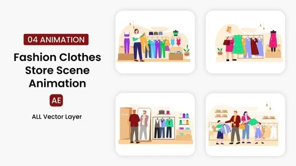 Videohive Fashion Clothes Store Illustration Scene 55058355